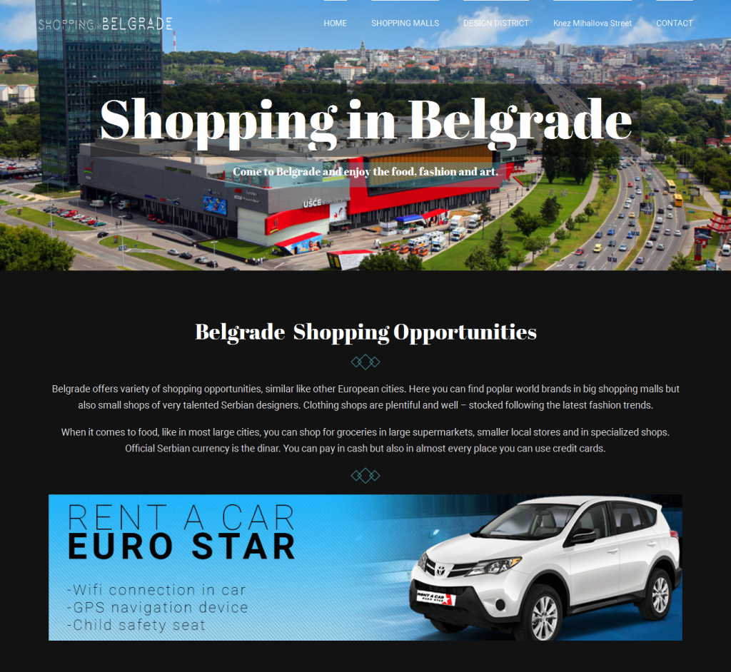 shopping in belgrade